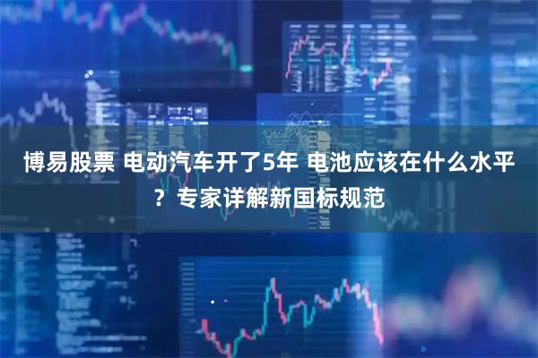 博易股票 电动汽车开了5年 电池应该在什么水平?专家详解新国标规范